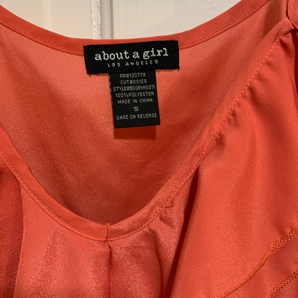 Coral Ruffle Tank - Picture 2 of 3